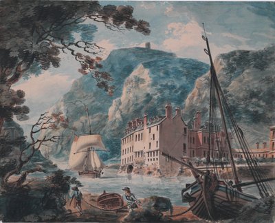 Az Avon-szurdok Bristolban az Old Hot Wells-házzal, c. 1792 (grafit, akvarell, toll és barna tinta) alkotó: Joseph Mallord William Turner