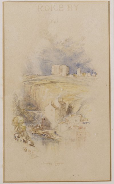 A Bowes-torony, 1833 körül alkotó: Joseph Mallord William Turner