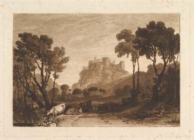 A kastély a Meadows Liber Studiorum felett, II. rész, 8. tábla, 1808. alkotó: Joseph Mallord William Turner