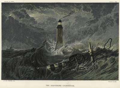 Az Eddystone világítótorony az Eddystone-sziklákon alkotó: Joseph Mallord William Turner
