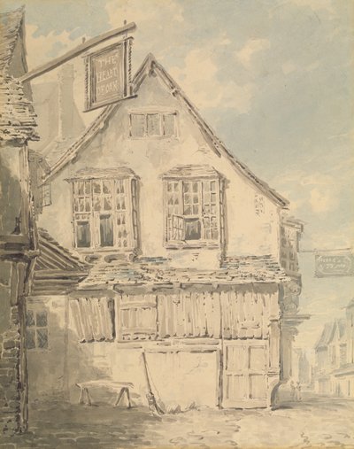 A "tölgy szíve" fogadó, 1794 körül (akvarell, papír) alkotó: Joseph Mallord William Turner