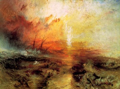 The Slave Ship Slavers Throwing overboard the Dead and Dying, Typhon Coming On, 1840. alkotó: Joseph Mallord William Turner