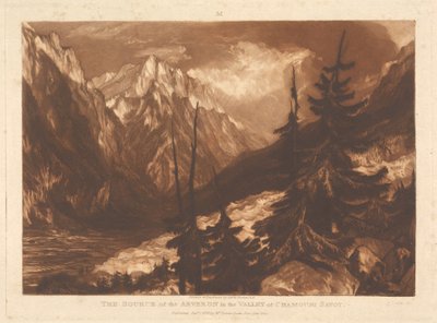 Az Arveron forrása a chamonix-i völgyben, Savoyában alkotó: Joseph Mallord William Turner