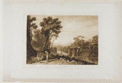 The Woman and Tambourine, 3. lemez a Liber Studiorumtól alkotó: Joseph Mallord William Turner