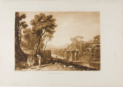 The Woman and Tambourine, 3. lemez a Liber Studiorumtól alkotó: Joseph Mallord William Turner