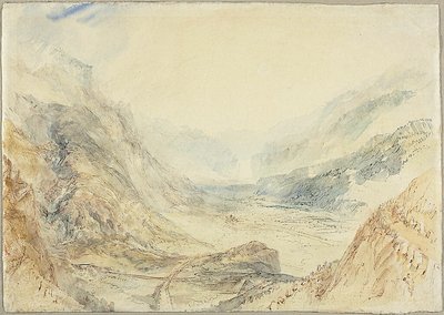Kilátás a St. Gotthard-hágóra, Svájc alkotó: Joseph Mallord William Turner