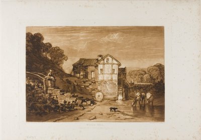 Vízimalom, 37-es lemez a Liber Studiorumtól alkotó: Joseph Mallord William Turner