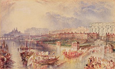 Whitehall, 1835 körül (akvarell, papír) alkotó: Joseph Mallord William Turner