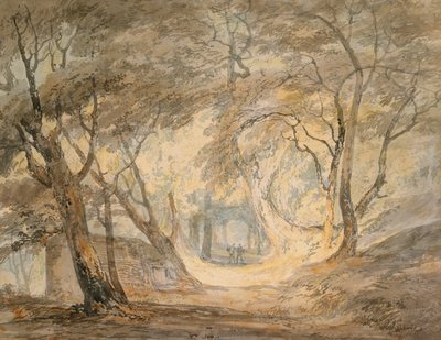 Erdei jelenet figurákkal, 1798 körül (akvarell, papír) alkotó: Joseph Mallord William Turner