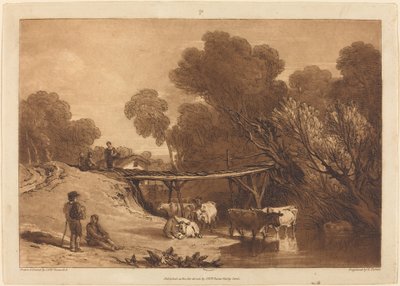 Híd és tehenek alkotó: Joseph Mallord William Turner and Charles Turner