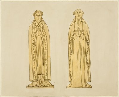 Sárgaréz a Temple Churchben (akvarell papíron) alkotó: Joseph Manning