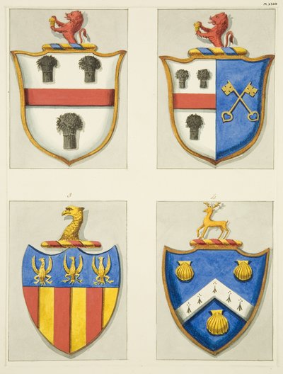 Címerek a Krisztus-templomban (akvarell papíron) alkotó: Joseph Manning