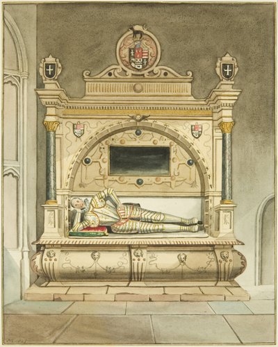 George Upton emlékműve a Szent Márk-templomban (akvarell papíron) alkotó: Joseph Manning