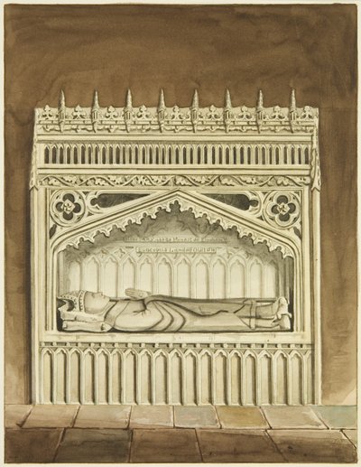 Miles Salley, Llandaff püspökének emlékműve a Szent Márk-oltár közelében (akvarell papíron) alkotó: Joseph Manning