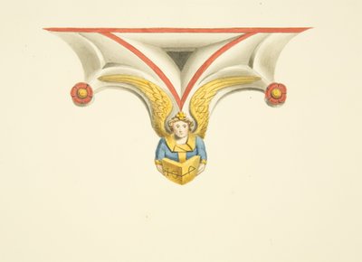 Canynges sírjának egyik csúcsa St Mary Redcliffe-ben (akvarell papíron) alkotó: Joseph Manning