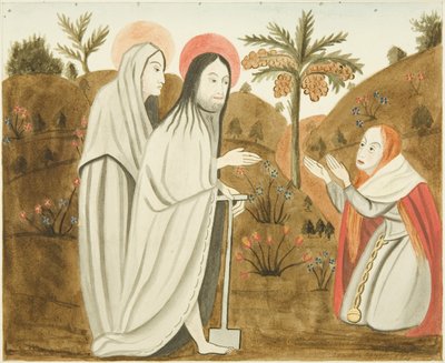 A Szent Márk-templom északi folyosóján lévő gyóntatódobozban kőből készült festmény (akvarell, papír) alkotó: Joseph Manning
