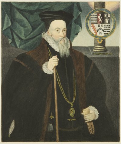 Portré Lord Burleigh tanácsházában (akvarell papíron) alkotó: Joseph Manning