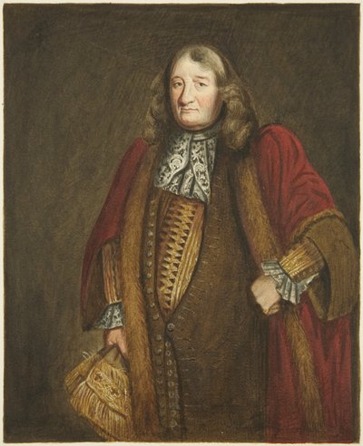 Richard Lane, Bristol polgármesterének portréja a tanácsházban (akvarell papíron) alkotó: Joseph Manning