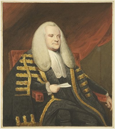Lord Ashburton portréja a Mansion House-ban, Queen Square (akvarell papíron) alkotó: Joseph Manning