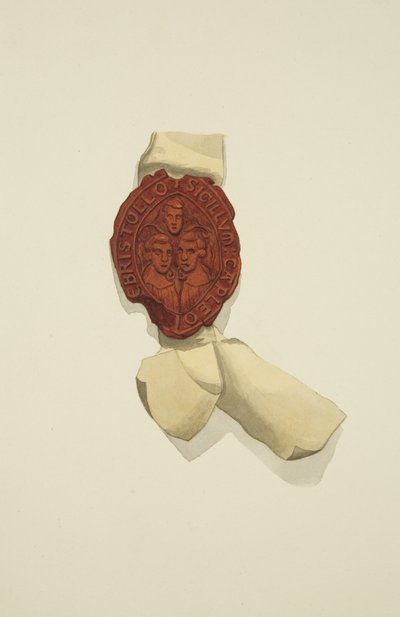 A bristoli kalendáriumok pecsétje (akvarell, papír) alkotó: Joseph Manning