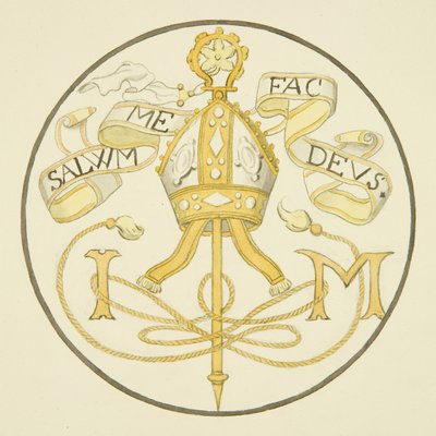Ólomüveg Canynges kápolnájából (akvarell papíron) alkotó: Joseph Manning