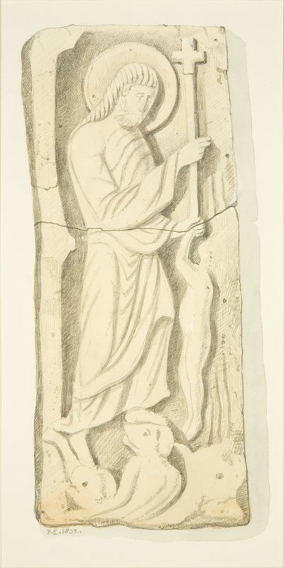 A pokol megrázó sírja a bristoli katedrálisban (akvarell papíron) alkotó: Joseph Manning