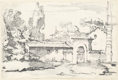 Bejárat a Villa Giulia kertjébe alkotó: Joseph Marie Vien
