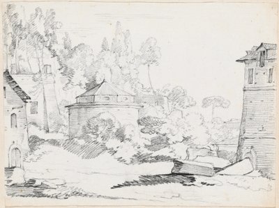 Táj a San Teodoro templommal alkotó: Joseph Marie Vien