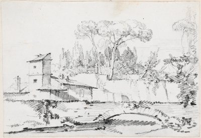 Kilátás a Villa Borghese Pratóra alkotó: Joseph Marie Vien