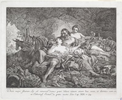 Lót és lányai alkotó: Joseph Marie Vien after Jean François de Troy