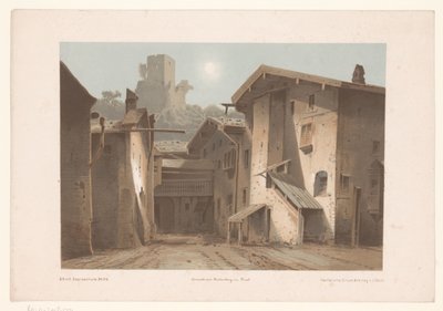 Kilátás Bad Ragazra Hof-Ragatz kanton St. Gallen (cím a tárgyon) alkotó: Joseph Maximilian Kolb