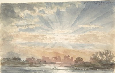 Táj felkelő nappal, 1828. december 1., 8 óra 30 perc. alkotó: Joseph Michael Gandy