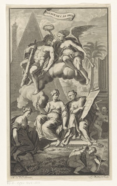 Herkulest Victoria koronázta meg Voyage de C. le brun (cím a tárgyon) Címlap ehhez: Cornelis de Bruyn, Voyage au Levant, 1700 alkotó: Joseph Mulder