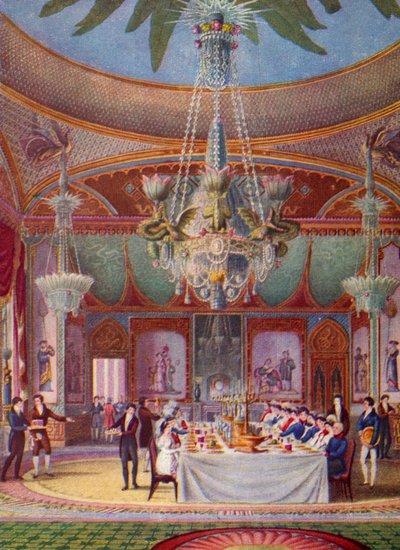 Bankett a királyi pavilonban, Brighton, 1827, 1938 alkotó: Joseph Nash
