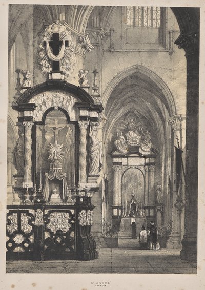 A középkori építészet: St. Andre, Antwerpen alkotó: Joseph Nash
