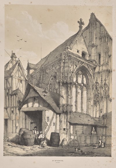 A középkori építészet: St. Etienne, Rouen alkotó: Joseph Nash
