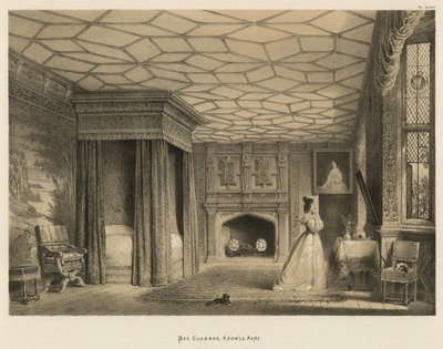 Bed Chamber, Knowle, Kent alkotó: Joseph Nash