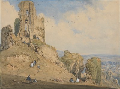 Corfe kastély, Dorset alkotó: Joseph Nash