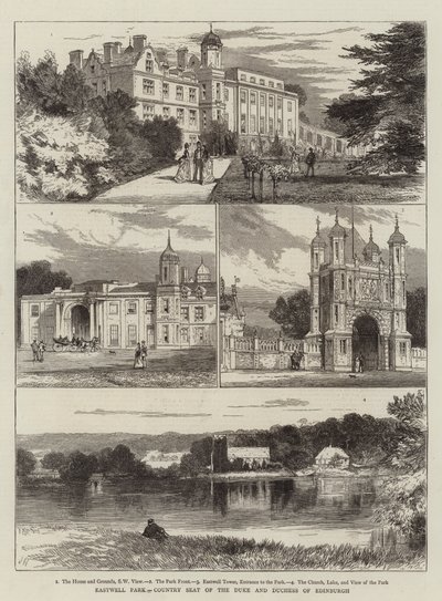 Eastwell Park, Edinburgh hercegének és hercegnőjének székhelye alkotó: Joseph Nash