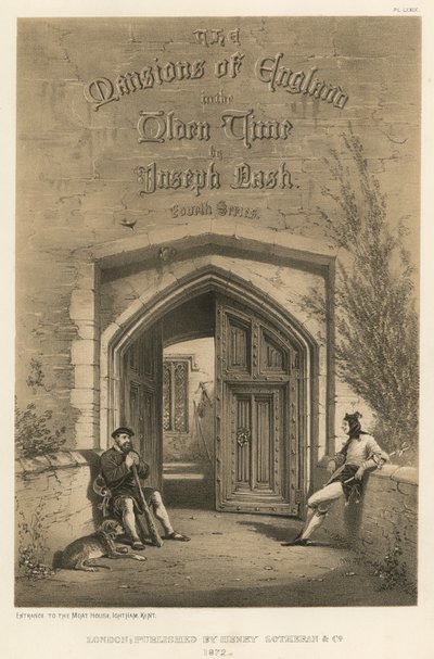 A Moat House bejárata, Ightham, Kent alkotó: Joseph Nash