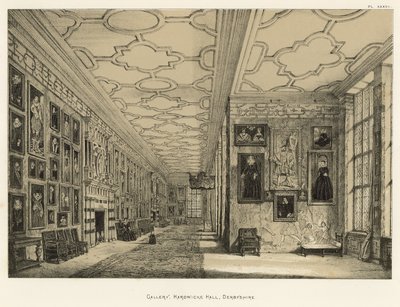 Galéria, Hardwicke Hall, Derbyshire alkotó: Joseph Nash