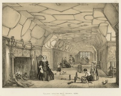 Galéria a csarnok felett, Knowle, Kent alkotó: Joseph Nash