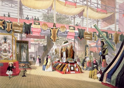 Nagy kiállítás, 1851: Furs Stand, a Dickinson Brothers számára alkotó: Joseph Nash