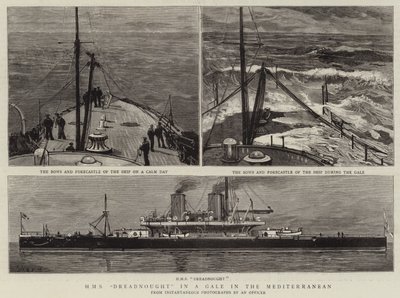 H M S Dreadnought egy Gale-ban a Földközi-tengeren alkotó: Joseph Nash