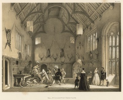 Hall, Athelhampton, Dorsetshire alkotó: Joseph Nash