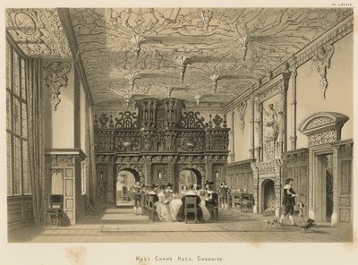 Hall, Crewe Hall, Cheshire alkotó: Joseph Nash