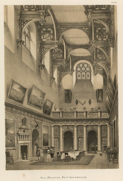 Hall, Wollaton, Nottinghamshire alkotó: Joseph Nash
