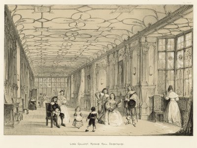 Long Gallery, Haddon Hall, Derbyshire alkotó: Joseph Nash