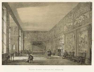 Jelenléti terem, Hardwicke Hall, Derbyshire alkotó: Joseph Nash