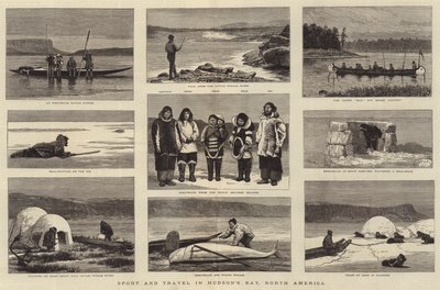 Sport és utazás a Hudson-öbölben, Észak-Amerikában alkotó: Joseph Nash